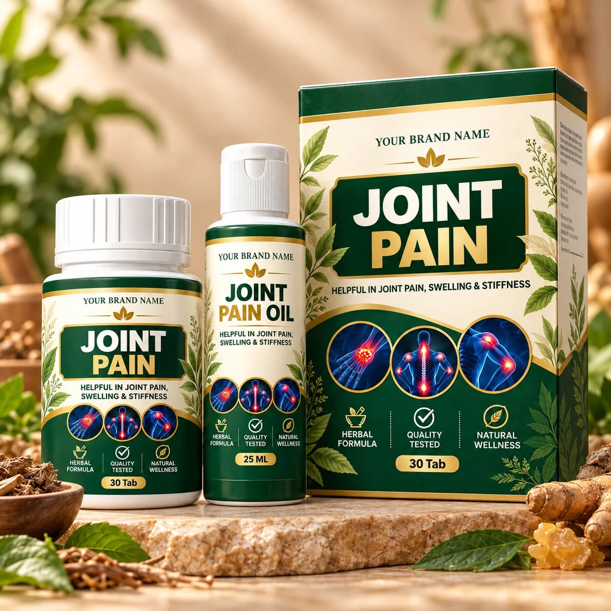 joint pain oil and tablet — pack